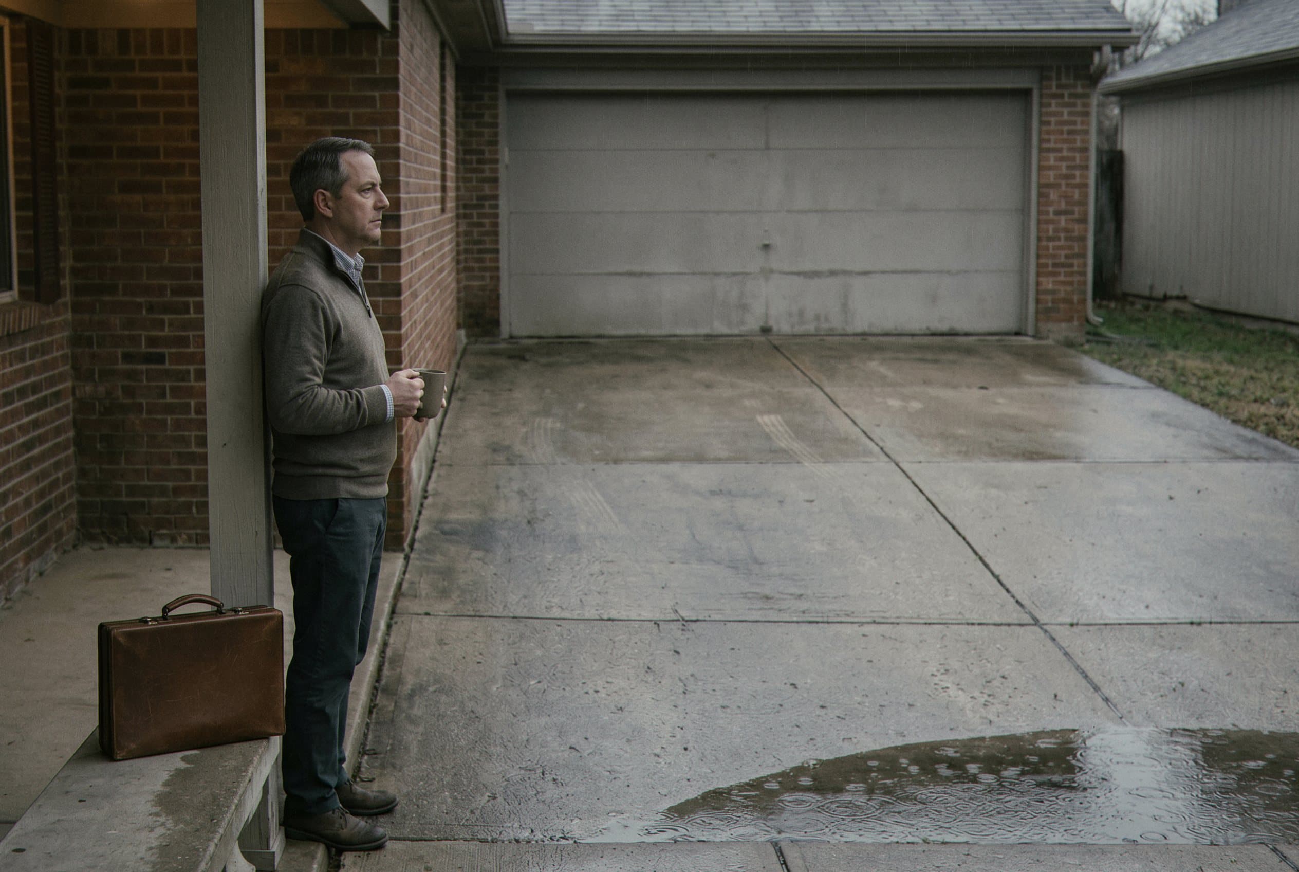 Empty driveway after police impound vehicle