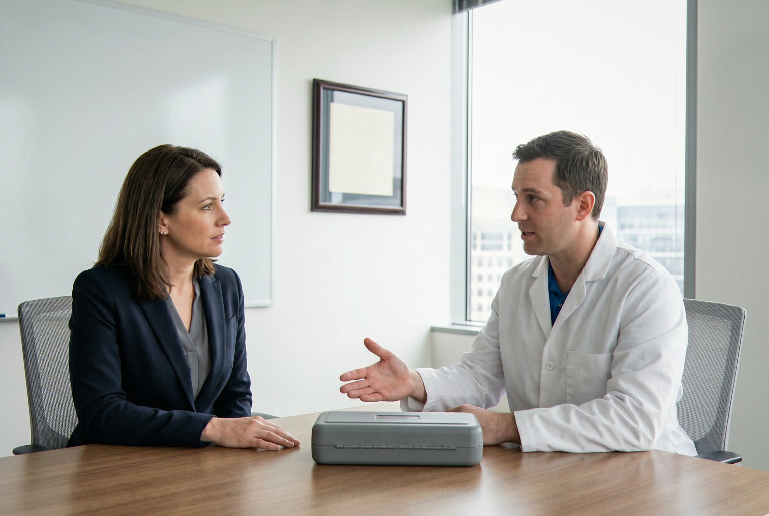 Expert discussing breath machine calibration