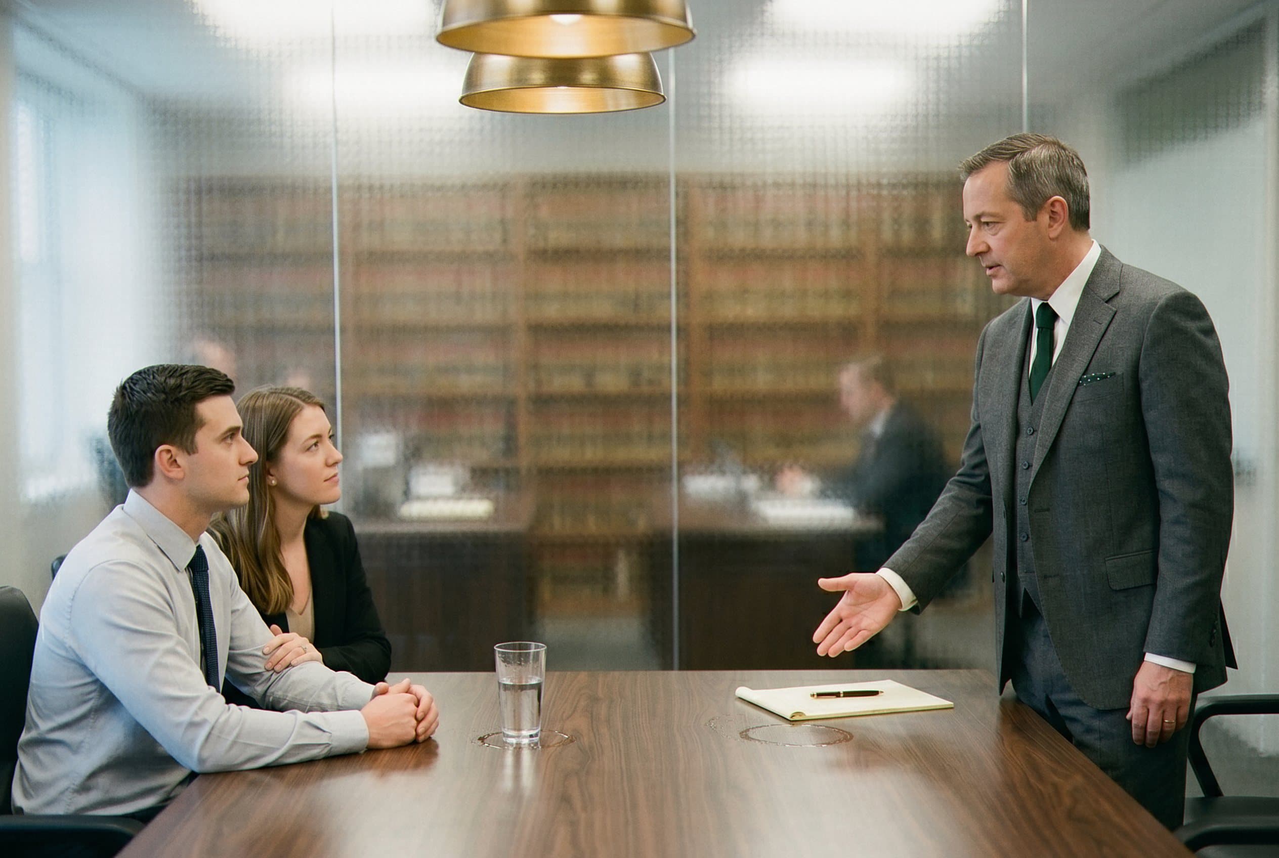 Lawyer explaining defense options clearly