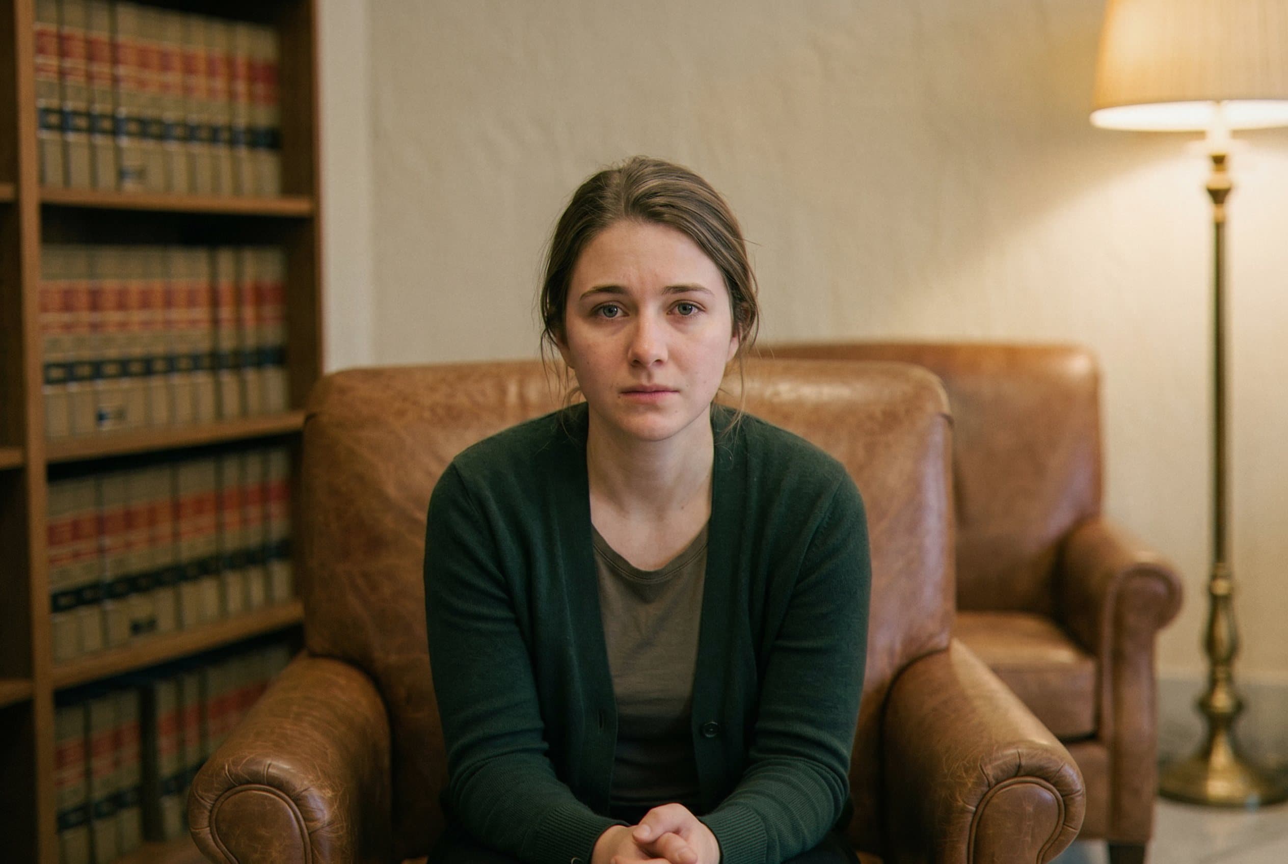 Young first-time offender meets with counsel